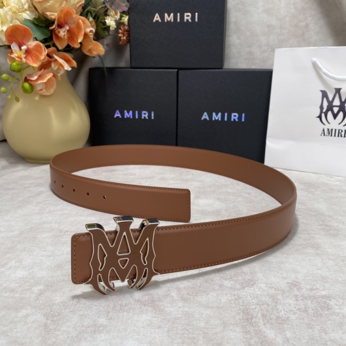 1:1 quality version Smooth Leather MA Thorn Logo Buckle Mens Belt 2 colors【Width 3.8 cm】29543509