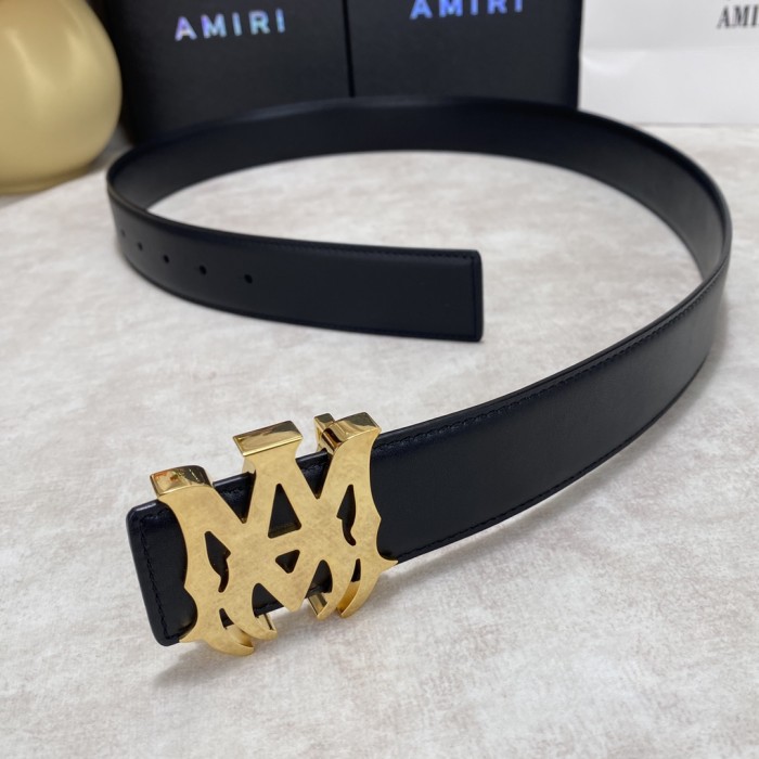 1:1 quality version Smooth Leather MA Thorn Logo Buckle Mens Belt 2 colors【Width 3.8 cm】29543509