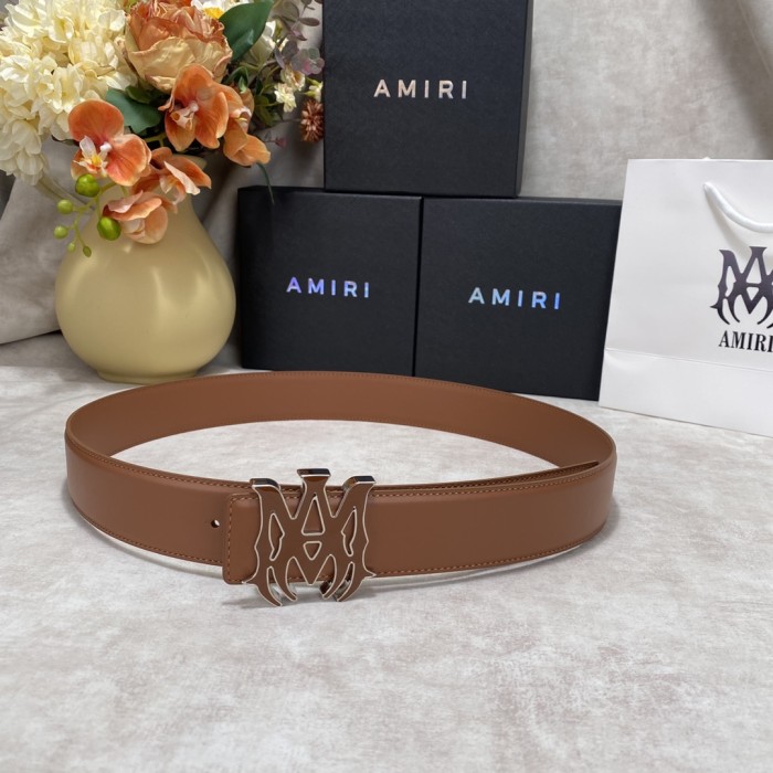 1:1 quality version Smooth Leather MA Thorn Logo Buckle Mens Belt 2 colors【Width 3.8 cm】29543509