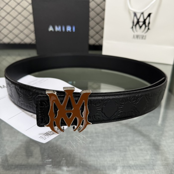 1:1 quality version Sunflower Embossed MA Thorn Buckle Belt 2 colors【Width 3.8 cm】29543373