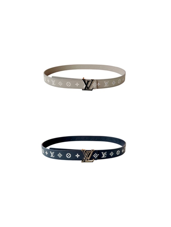 1:1 quality version LV Buckle Monogram Embossed Reversible Litchi Grain Belt 【Width 4.0 cm】2 colors 29543299