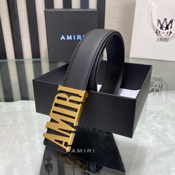 1:1 quality version Pebbled Leather Letter Buckle Mens Belt 4 colors【Width 3.8 cm】29543607