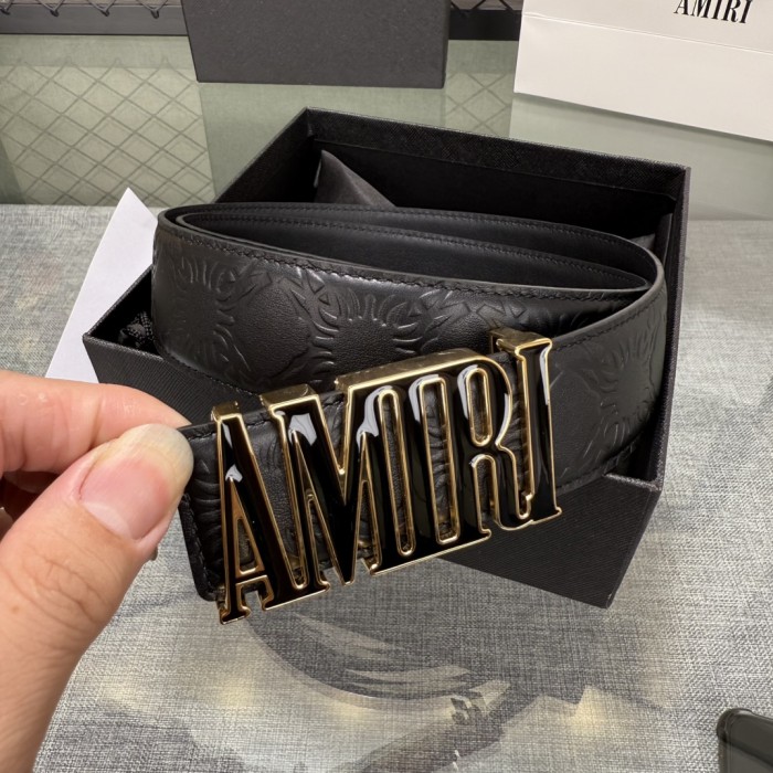 1:1 quality version Sunflower Embossed Leather Enamel Gold Letter Buckle Belt 2 colors【Width 3.8 cm】29543469