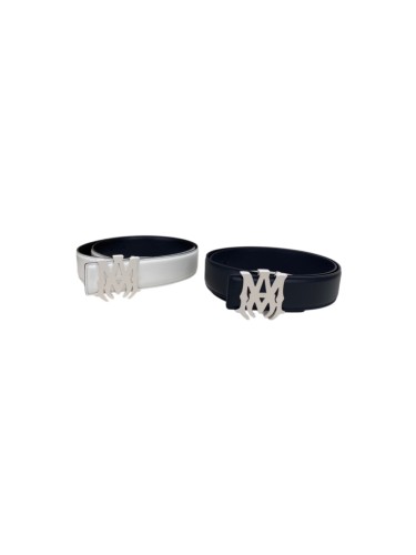1:1 quality version Smooth Leather Silver MA Thorn Logo Buckle Belt 2 colors【Width 3.8 cm】29543555