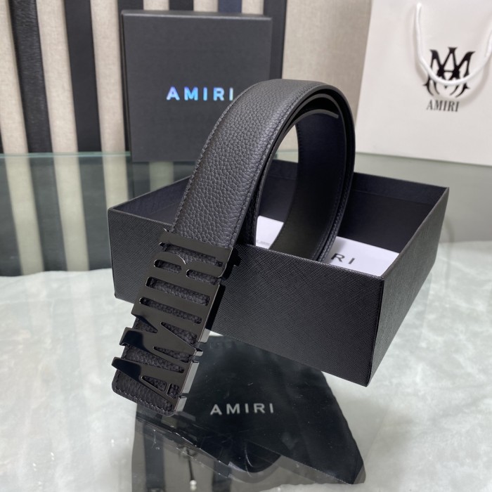 1:1 quality version Pebbled Leather Letter Buckle Mens Belt 4 colors【Width 3.8 cm】29543607
