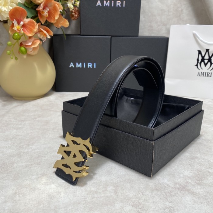 1:1 quality version Smooth Leather MA Thorn Logo Buckle Mens Belt 2 colors【Width 3.8 cm】29543509