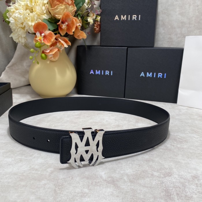 1:1 quality version Pebbled Leather MA Thorn Buckle Mens Belt 2 colors【Width 3.8 cm】29543504