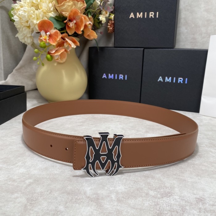 1:1 quality version Smooth Leather Enamel MA Thorn Buckle Belt 2 colors【Width 3.8 cm】29543484