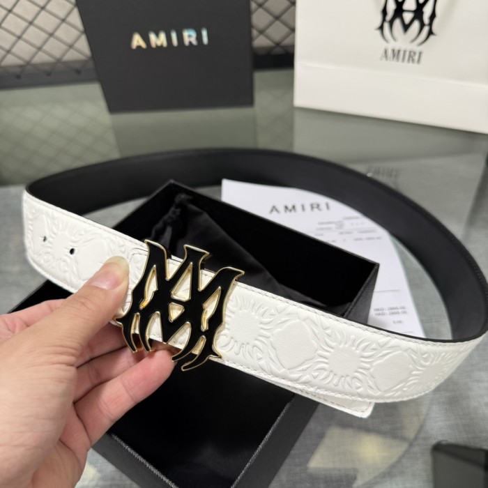 1:1 quality version Sunflower Embossed MA Thorn Buckle Belt 2 colors【Width 3.8 cm】29543373