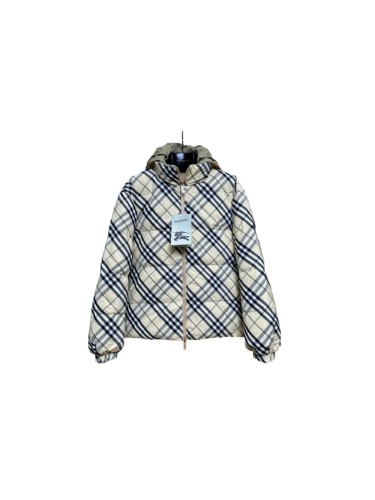 1:1 quality version Reversible Plaid Stand Collar Detachable Hood Down Jacket 29547932