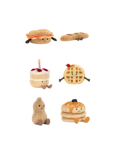 Amuseable Food Collection Bagel Baguette Birthday Cake Pancake Plush Set 7 colors 29554357