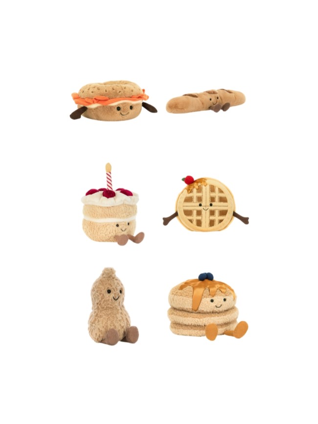 Amuseable Food Collection Bagel Baguette Birthday Cake Pancake Plush Set 7 colors 29554357