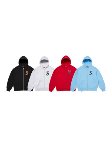 Chest Devil S Embroidery Cotton Brushed Fleece Zip Hoodie 4 colors 29557059