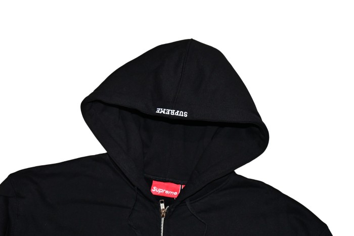 Chest Devil S Embroidery Cotton Brushed Fleece Zip Hoodie 4 colors 29557059