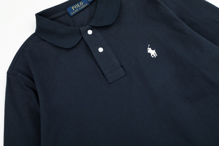 Classic Pony Embroidery Basic Couple Polo Collar Long Sleeve T-shirt 10 colors 29557286