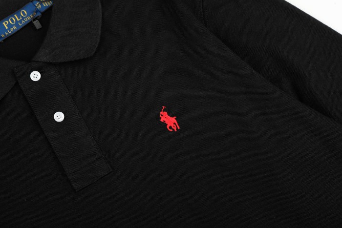 Classic Pony Embroidery Basic Couple Polo Collar Long Sleeve T-shirt 10 colors 29557286