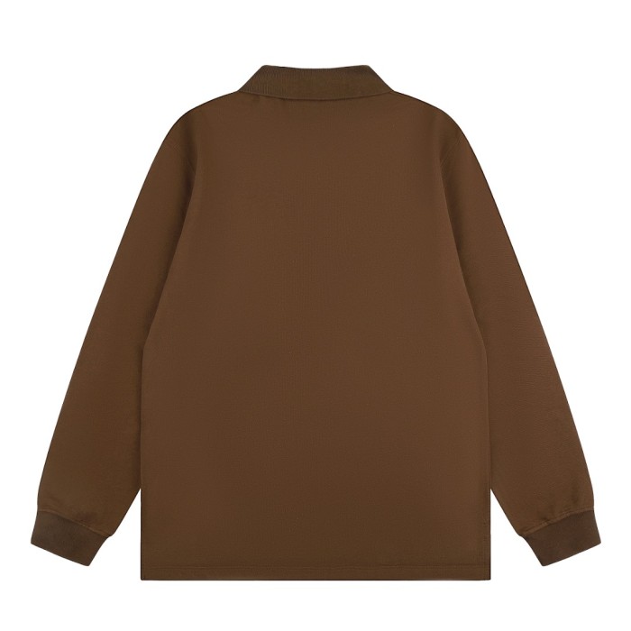 Classic Big Pony Embroidery Basic Couple Polo Collar Long Sleeve T-shirt 8 colors 29557276