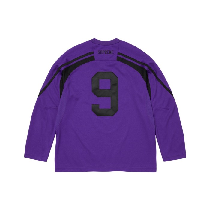 The Misfits X Skull Fiend Spliced V Neck Quick Dry Mesh Jersey Long Sleeve T-Shirt 29557063