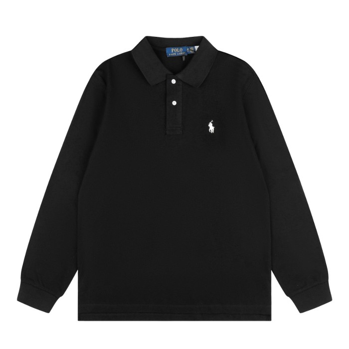 Classic Pony Embroidery Basic Couple Polo Collar Long Sleeve T-shirt 10 colors 29557286