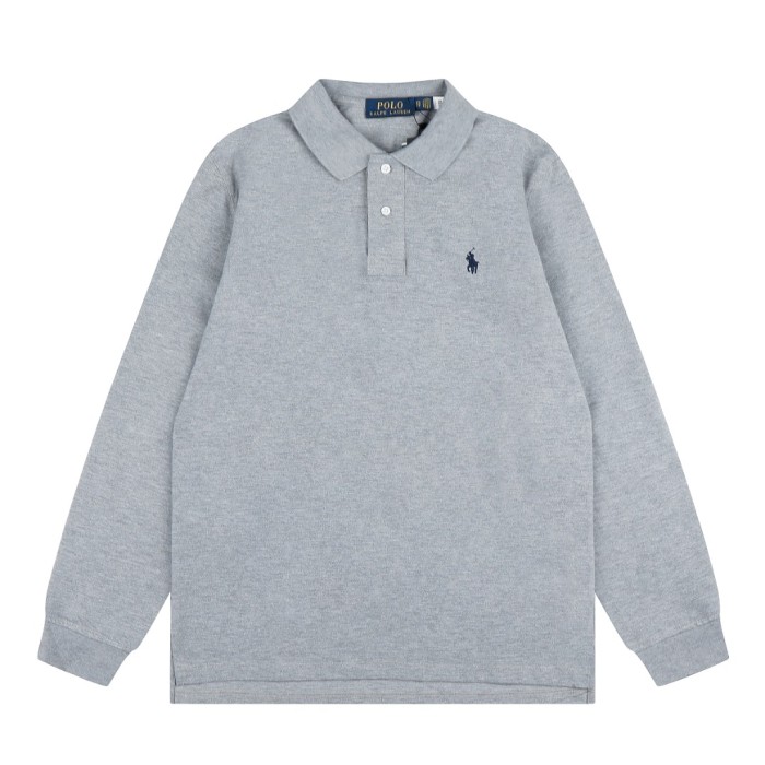 Classic Pony Embroidery Basic Couple Polo Collar Long Sleeve T-shirt 10 colors 29557286