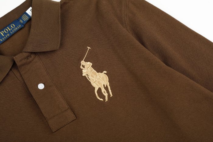 Classic Big Pony Embroidery Basic Couple Polo Collar Long Sleeve T-shirt 8 colors 29557276