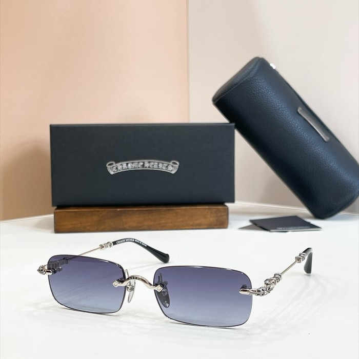 1:1 quality version Rimless Cross Metal Carved Deco UV Protection Sunglasses 9 colors 29567410