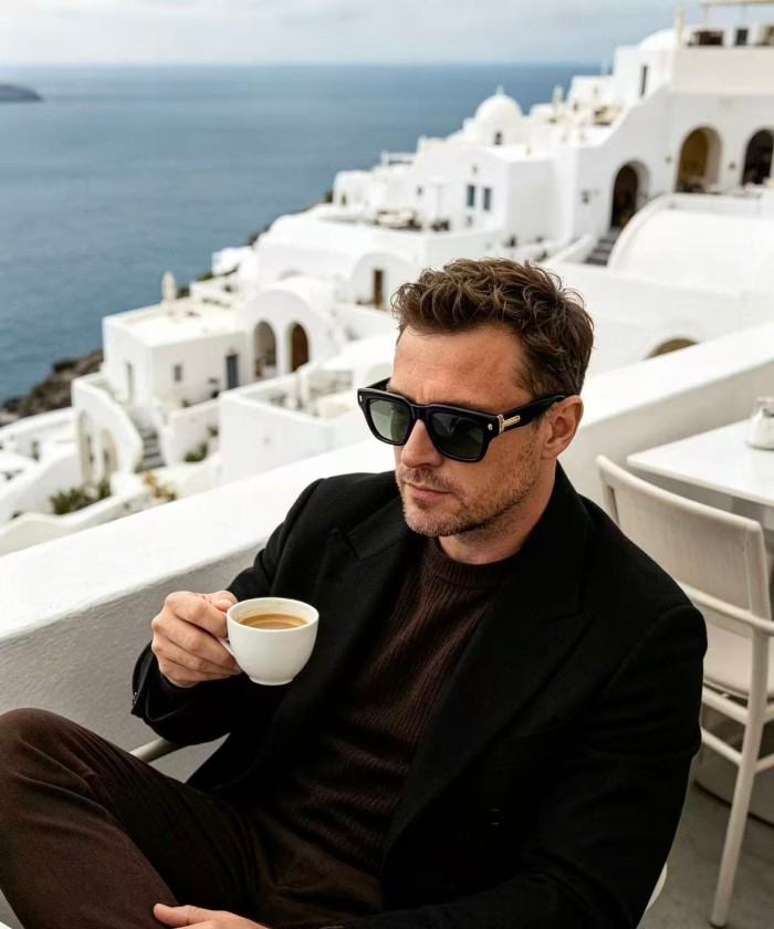 1:1 quality version Rectangular Metal Carved Temple Decor Gradient Lens Sunglasses 6 colors 29564031