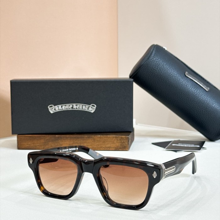 1:1 quality version Rectangular Metal Carved Temple Decor Gradient Lens Sunglasses 6 colors 29564031