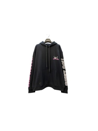 1:1 quality version Chest Pin Up Print Back Cross Floral Graphic Mismatched Sleeve Letter Hoodie 29563765