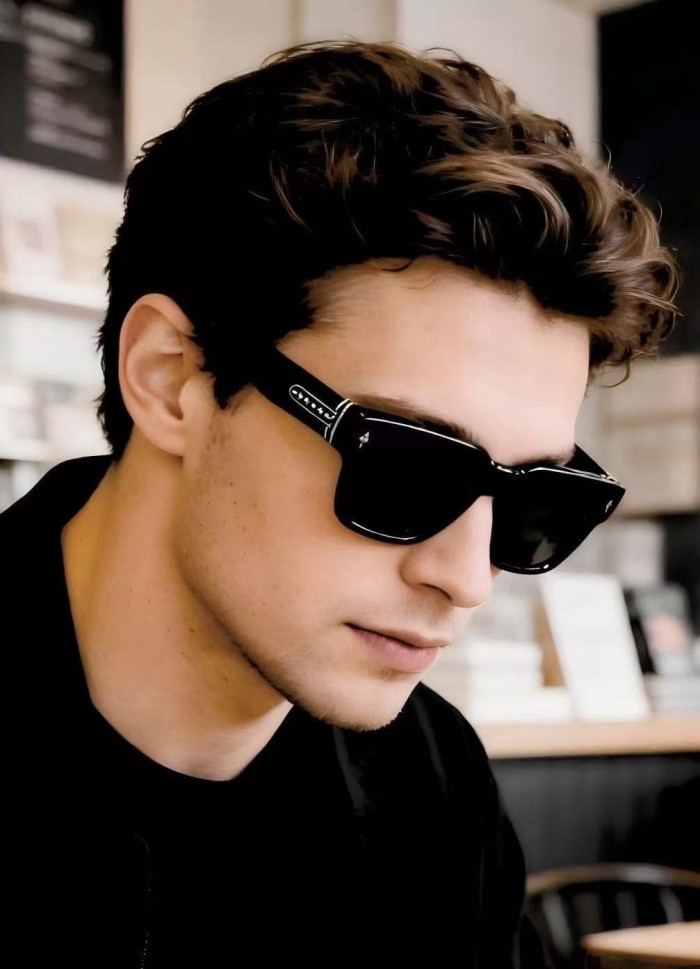 1:1 quality version Rectangular Metal Carved Temple Decor Gradient Lens Sunglasses 6 colors 29564031