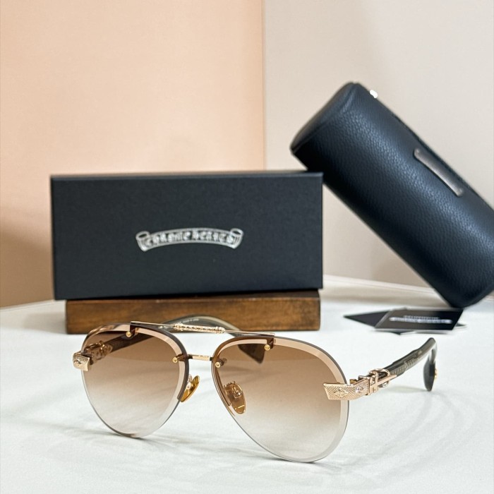 1:1 quality version Double Bridge Cross Metal Carved Decor Gradient Lens Sunglasses 4 colors 29567414