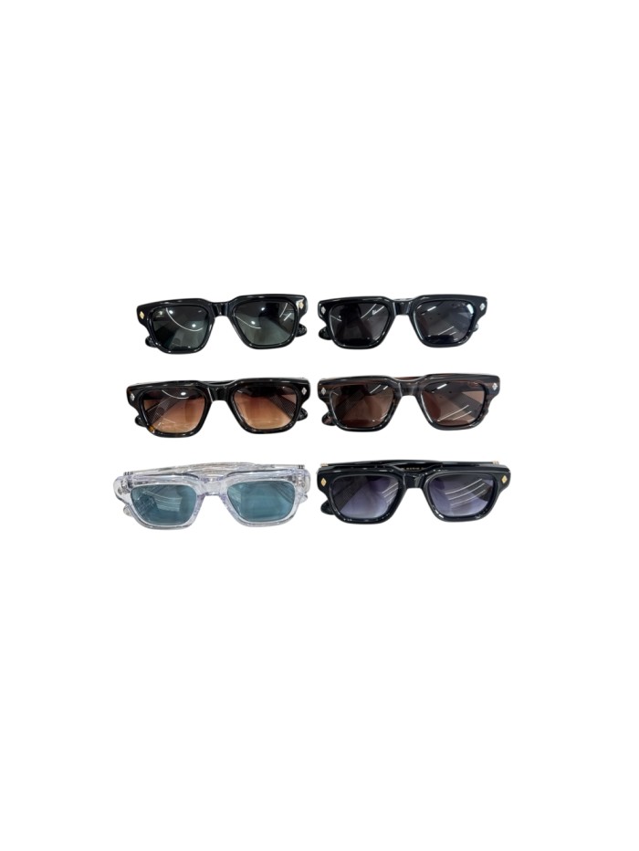 1:1 quality version Rectangular Metal Carved Temple Decor Gradient Lens Sunglasses 6 colors 29564031