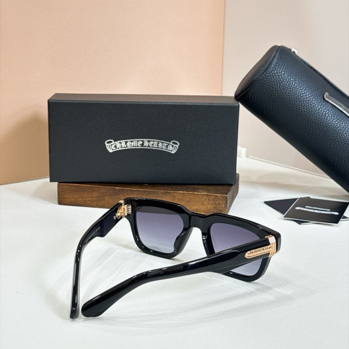 1:1 quality version Rectangular Metal Carved Temple Decor Gradient Lens Sunglasses 6 colors 29564031