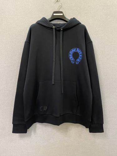 1:1 quality version Blue Horseshoe Logo Embroidered Back Floral Sleeve Hoodie 29563669