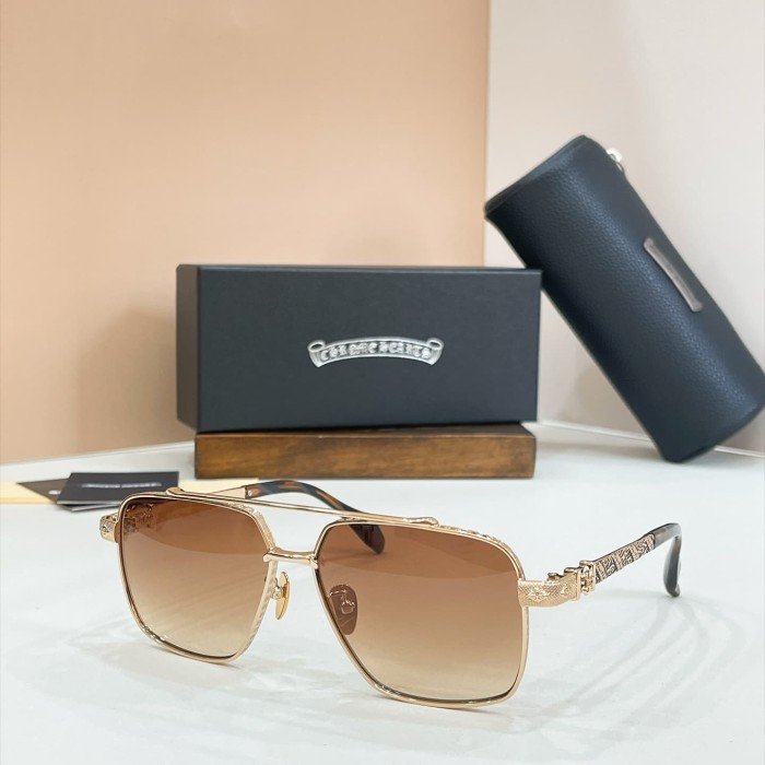 1:1 quality version Double Bridge Fleur De Lis Engraved Temple Gradient Lens Sunglasses 4 colors 29567416