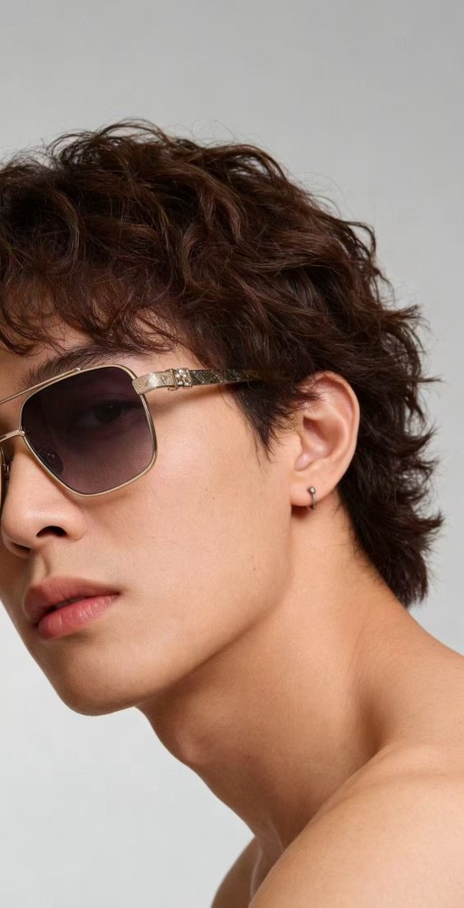 1:1 quality version Double Bridge Fleur De Lis Engraved Temple Gradient Lens Sunglasses 4 colors 29567416
