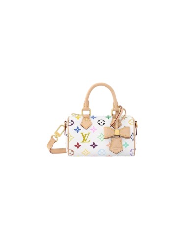 1:1 quality version Colorful Monogram Print Bow Decor Coated Canvas Crossbody Handbag 29567597