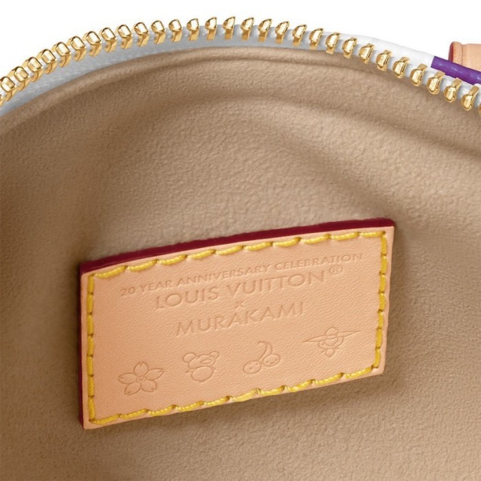1:1 quality version Colorful Monogram Print Bow Decor Coated Canvas Crossbody Handbag 29567597