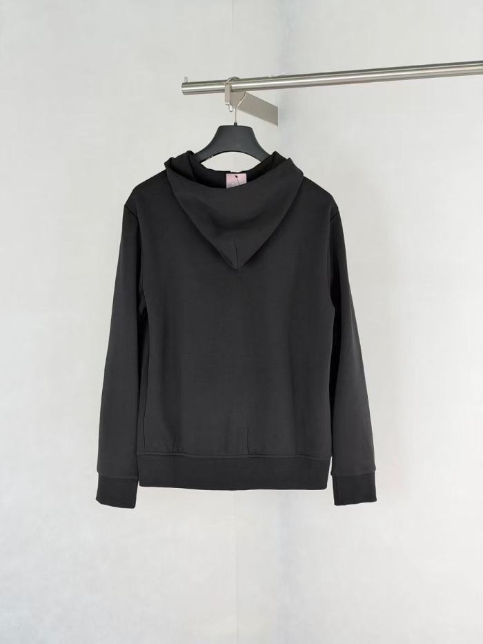 Small Pony Embroidery Plain Back Cotton Zip Up Hoodie 2 colors 29569817