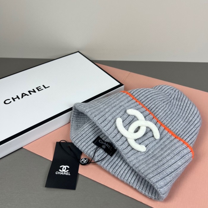 1:1 quality version Stereo Letter Embroidery Contrast Trim Ribbed Wool Beanie 6 colors 29569865