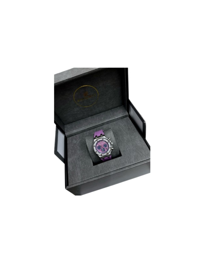 Royal Oak Offshore Purple Rubber Strap Quartz Movement Men's Watch【Dial diameter：40mm 】29569675