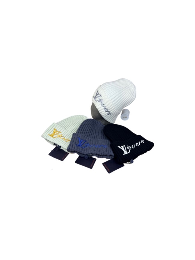 1:1 quality version Letter Flower Text Embroidery Rib Knit Woo Unisex Beanie 4 colors 29569855