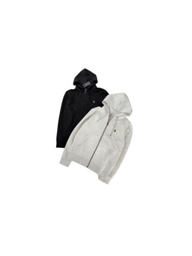 Small Pony Embroidery Plain Back Cotton Zip Up Hoodie 2 colors 29569817