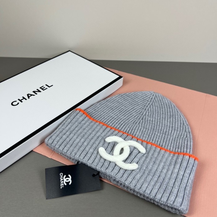 1:1 quality version Stereo Letter Embroidery Contrast Trim Ribbed Wool Beanie 6 colors 29569865