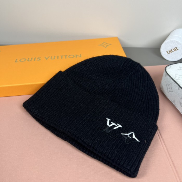 1:1 quality version Letter Star Embroidery Rib Knit Woo Unisex Beanie 3 colors 29569842