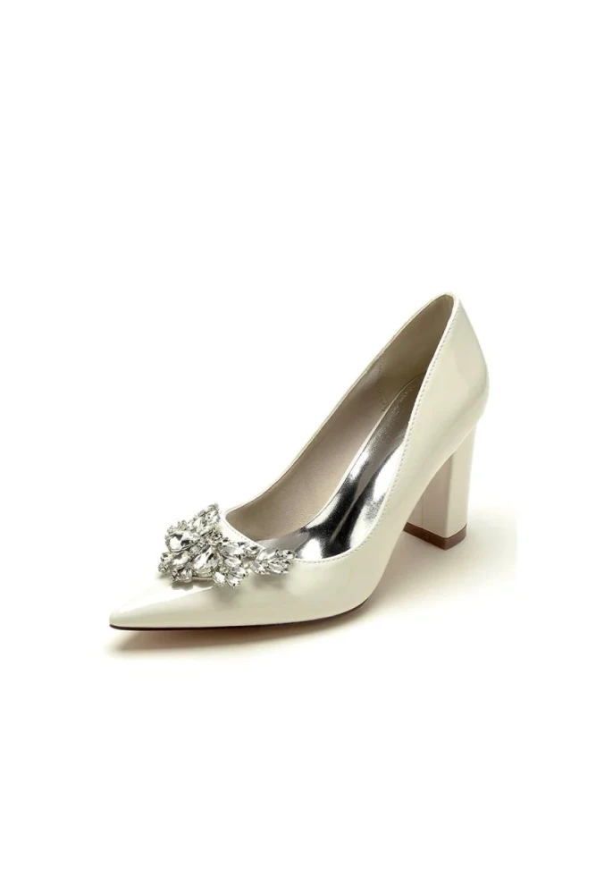 Ivory High Heels with Modern Design