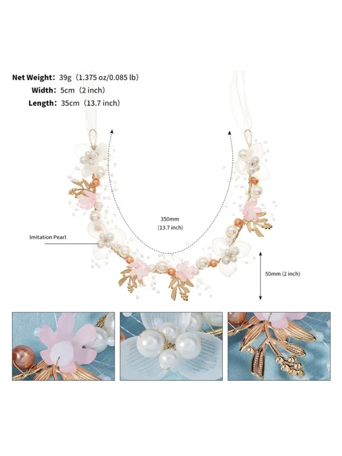Handmade Beaded Floral Bridal Hair Accessory