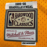 2000 LAKERS O‘NEAL #34 Yellow Retro Top Quality Hot Pressing NBA Jersey