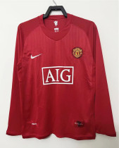 2007-2008 Man Utd Home League Edition Long sleeve Retro Soccer Jersey 2007-2008 Man Utd Home League Edition Long sleeve Retro Soccer Jersey