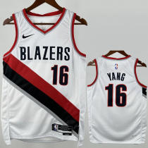 22-23 Trail Blazers YANG #16 White Top Quality Hot Pressing NBA Jersey 22-23 Trail Blazers YANG #16 White Top Quality Hot Pressing NBA Jersey